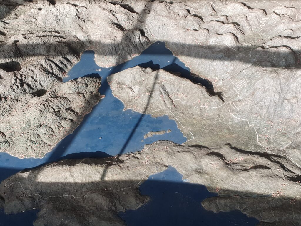 Terrain relief map of Montenegro from 1916/17